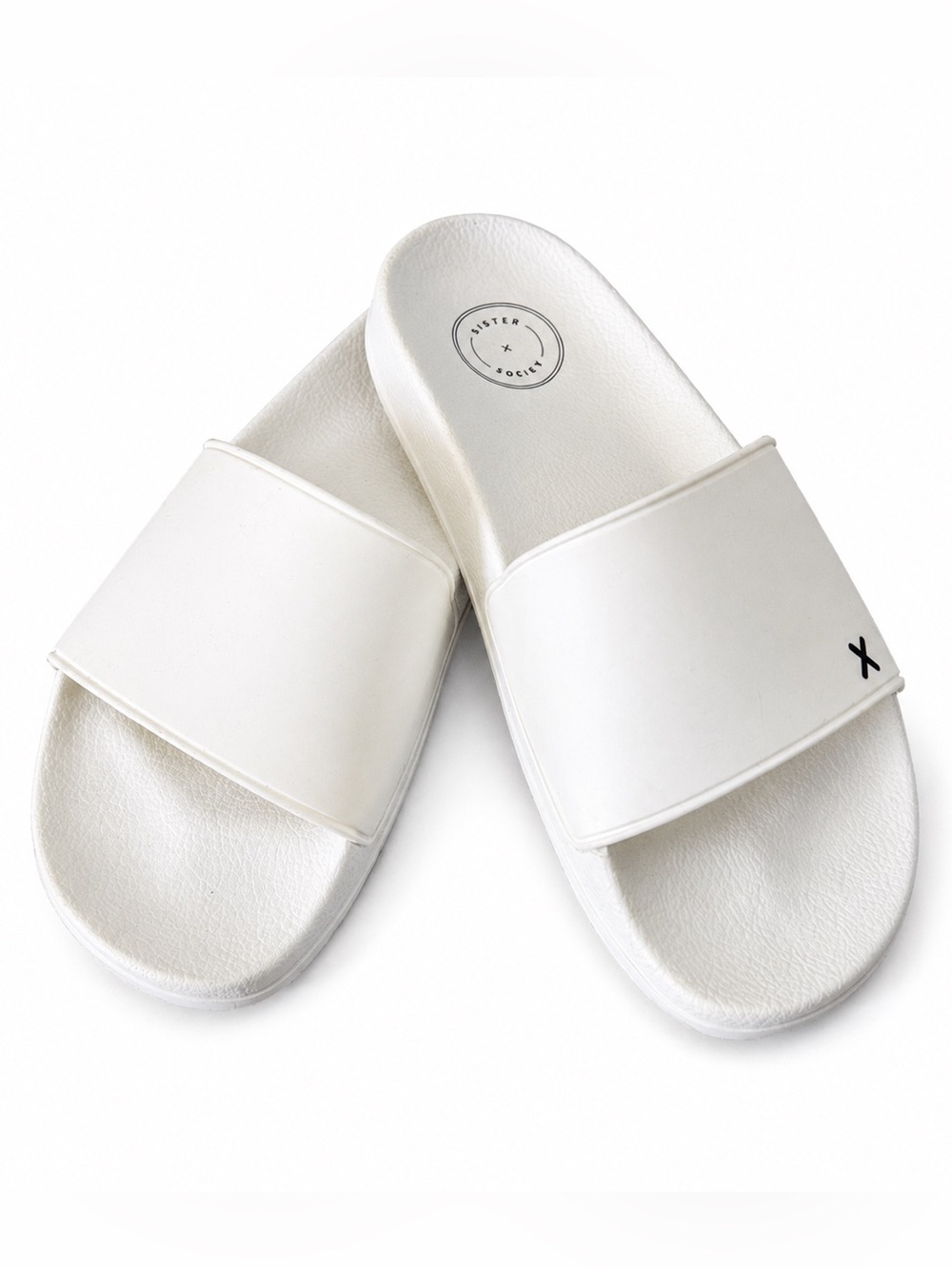 Sister x Soeur Beach Pool Slides Sandals White Made in Italy Women’s EU 40 US 10